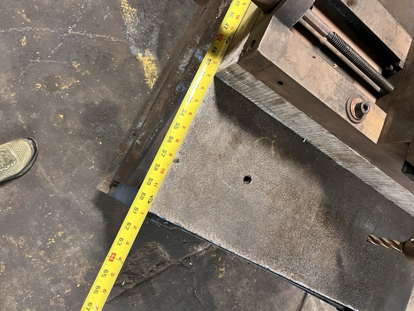 Bridgeport M-Head Milling Machine on Custom Precision Cast Iron Table 60″ x 27″