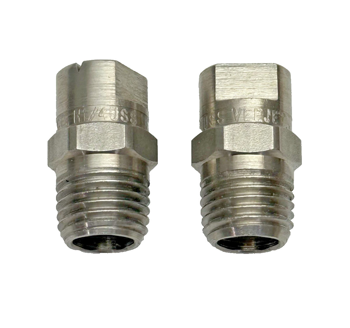 Lot Of 2, Spraying Systems H1/4U-SS9510 Stainless Steel Flat Fan VeeJet Nozzle