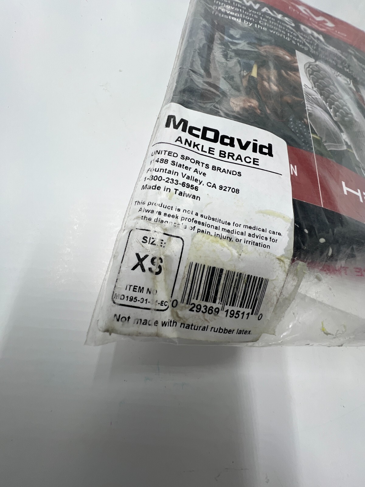 Qty 2 McDavid Ankle Brace XS MD195-01 for Sprained Ankle, Men and Women