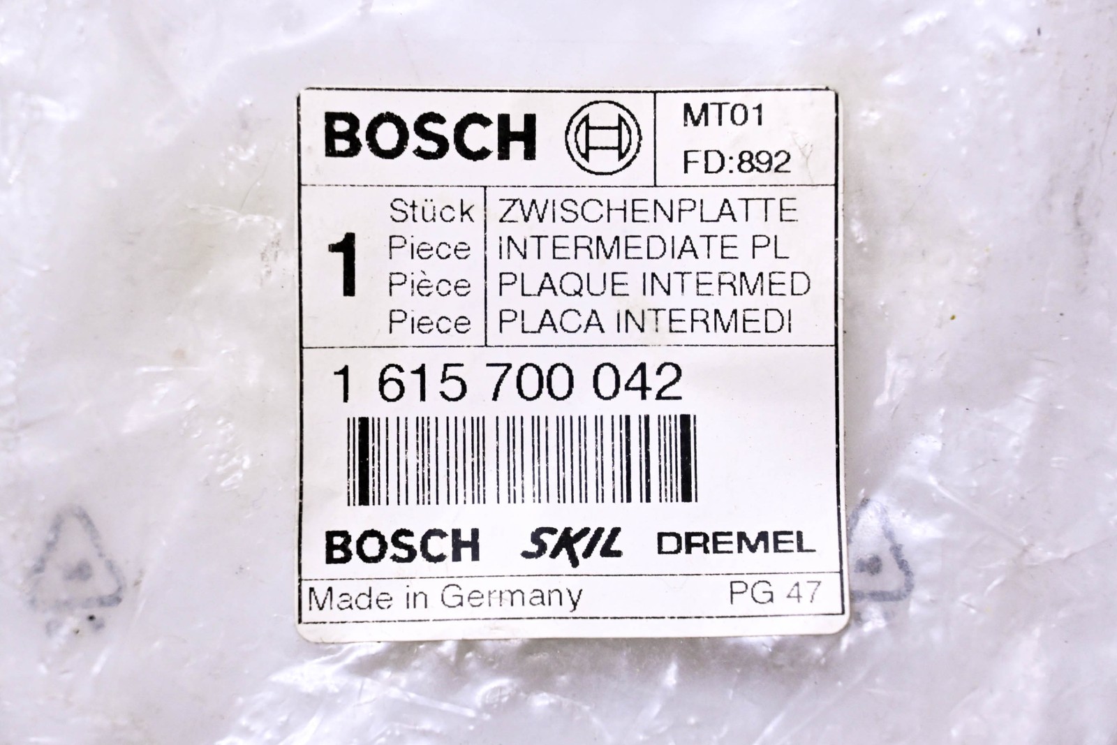 Bosch 1 615 700 042, 1-615-700-042 Intermediate Plate NOS