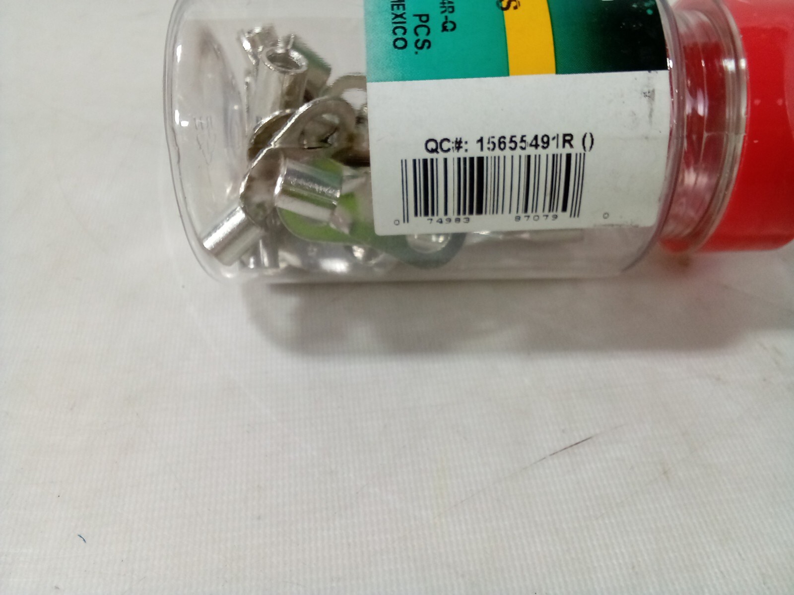 Bottle of 25 Panduit Ring Terminal P8-14R-Q Non-Insulated 1/4 Inch (M6)