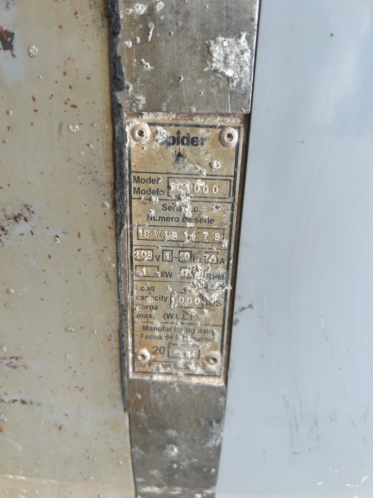 Spider SC 1000 Electri Series Traction Hoist.
