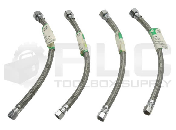 LOT OF 4 NEW BRASSCRAFT B1-12AF CONNECTOR, 12″, 3/8″ FEMALE x 1/2″ FEMALE