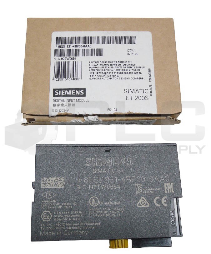 NEW SIEMENS 6ES7 131-4BF00-0AA0 DIGITAL INPUT MODULE SIMATIC ET 200S