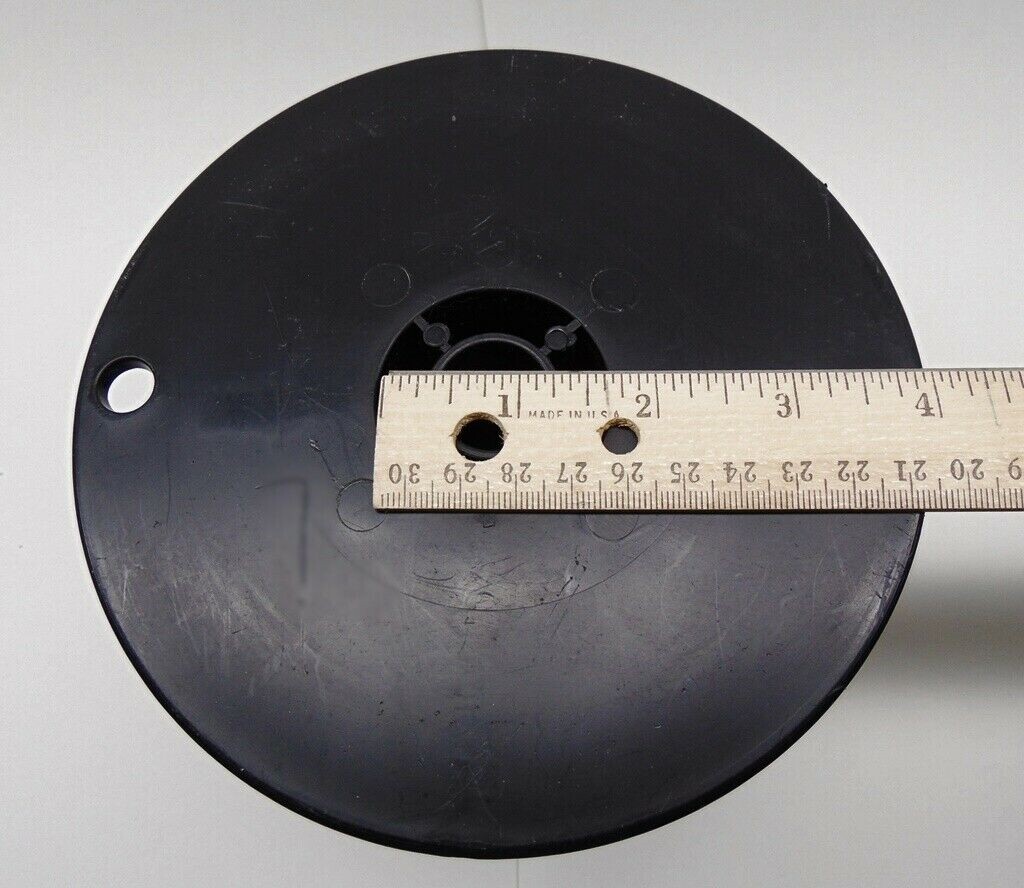 One (1) Large Empty Black Plastic Spool for Chain Cable Wire Paracord 6.75″ Tall