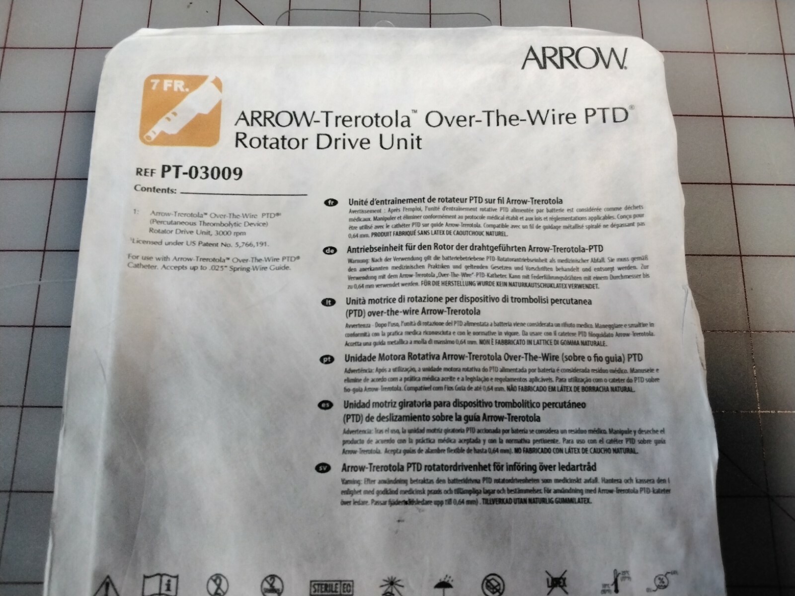 PT-03009: ARROW-TREROTOLA OVER-THE-WIRE PTD ROTATOR DRIVE UNIT (EXP. 2019)