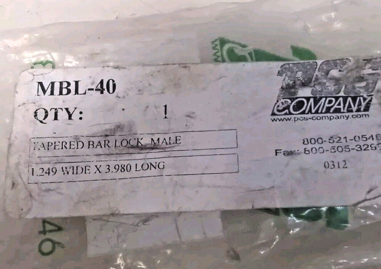 MBL-40 Taper Bar Lock – Male – Shock Resistant S-7 Tool Steel