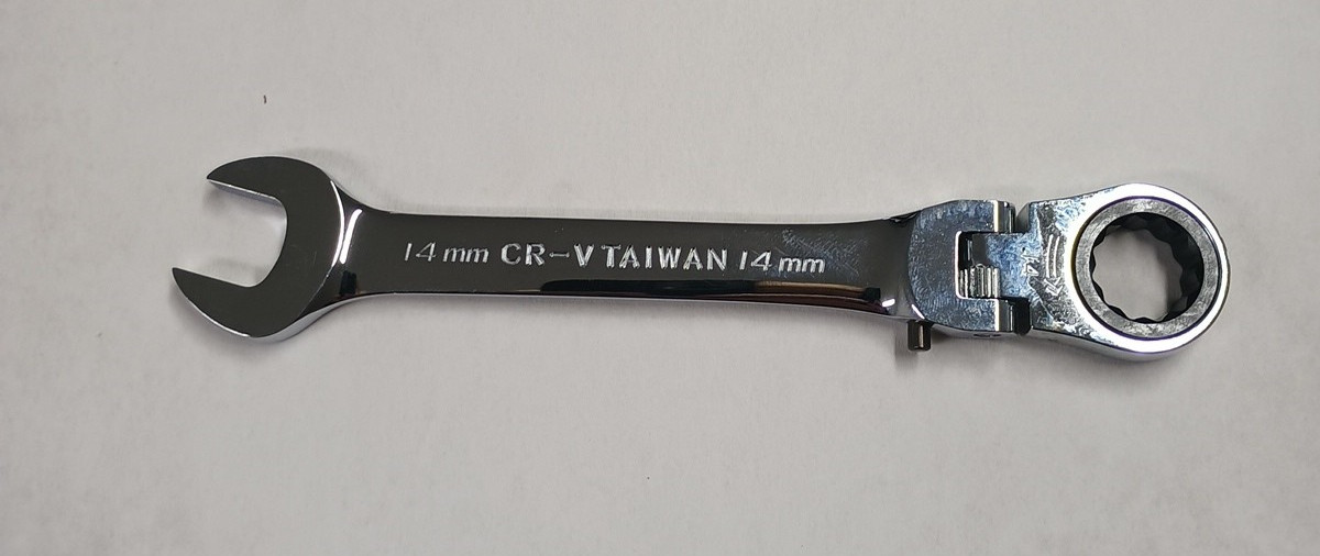 Cap LOCKING FLEX HEAD Ratcheting Chrome Combination Wrench Paramount 14 mm