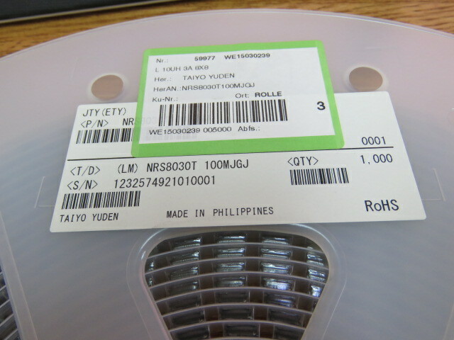 TAIYO YUDEN NRS8030T100MJGJ Qty of 100 per Lot 10�H Shielded Wirewound Induct