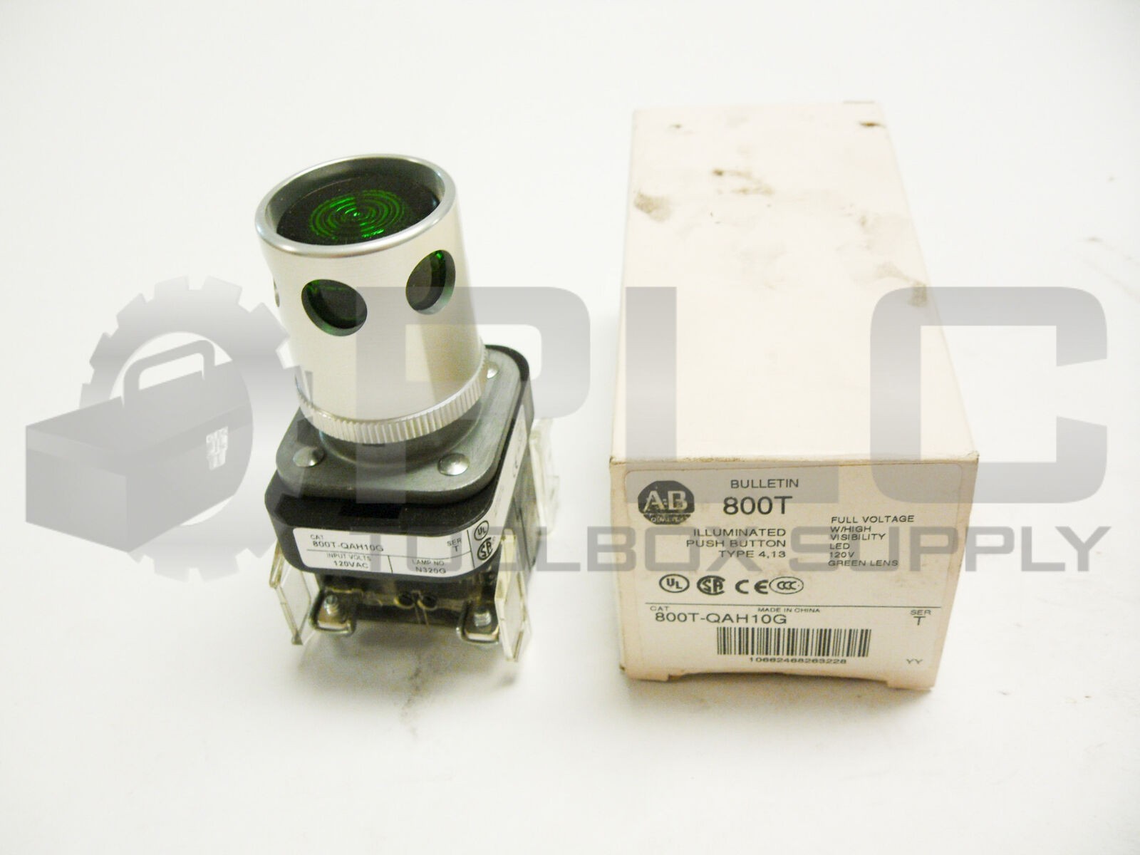 NEW ALLEN BRADLEY 800T-QAH10G /T PUSH BUTTON GREEN IN BOX
