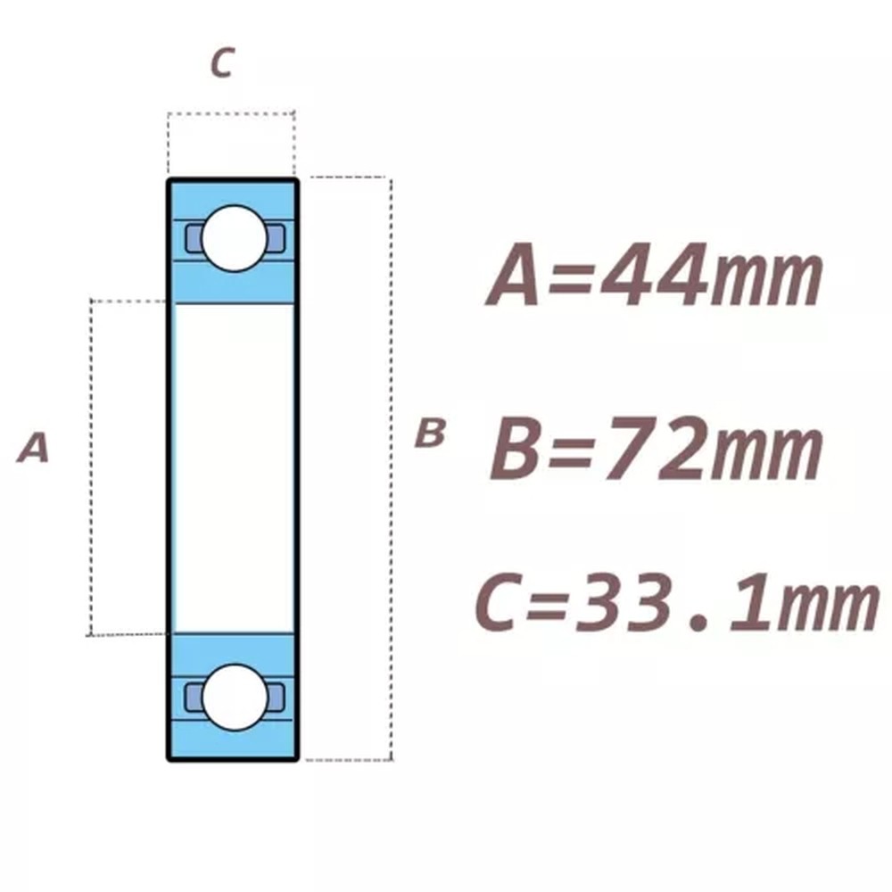 2X Fit Polaris 3514699 Double Row Angular Contact Wheel Bearing 44X72X33 MM HOT