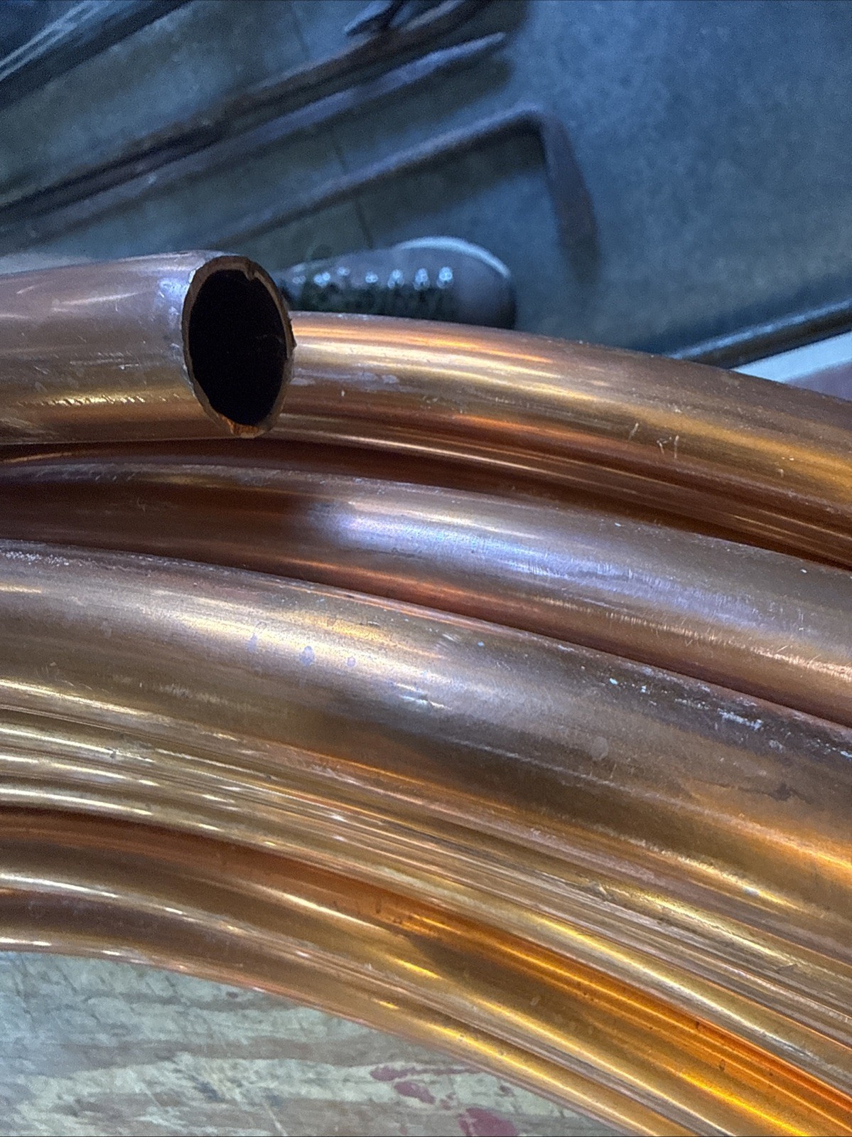 95’ of 7/8” OD .065 Wall Thickness K Copper Tubing Coil, 3/4” ID
