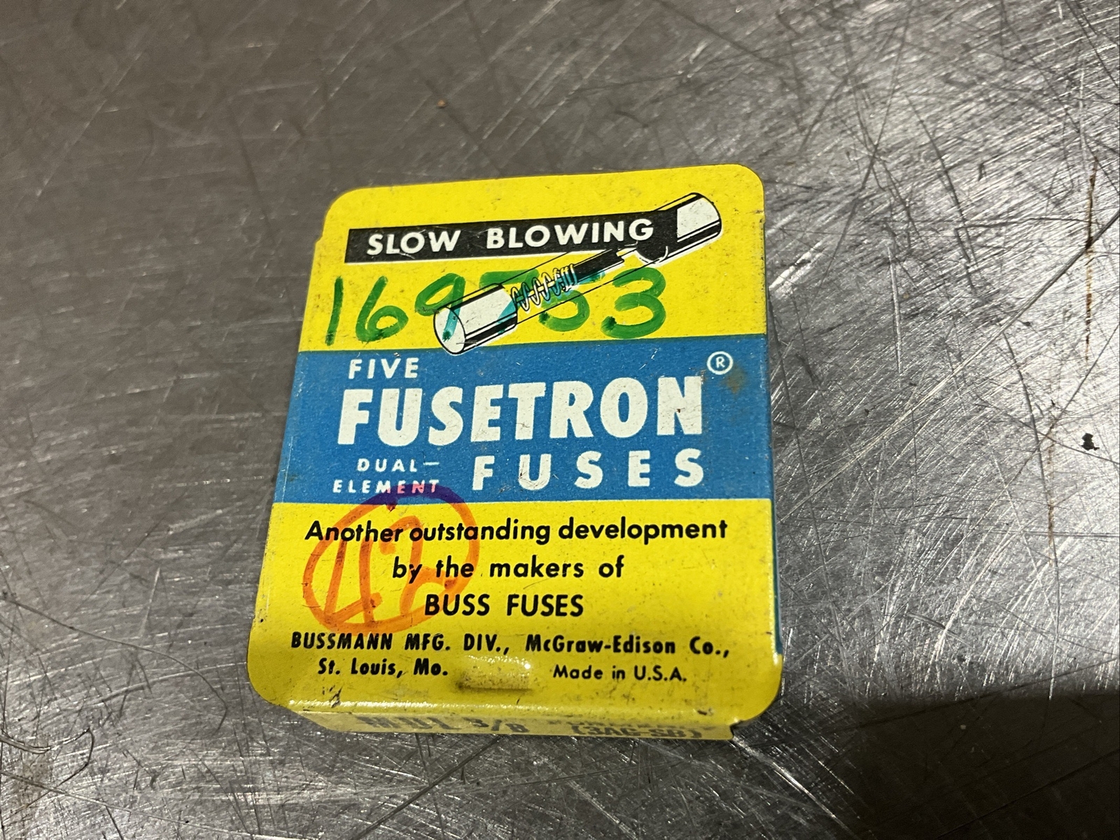PACK OF 2 FUSETRON MDL 3/8 (Formerly 3AG-SB) FUSES Nos Surplus
