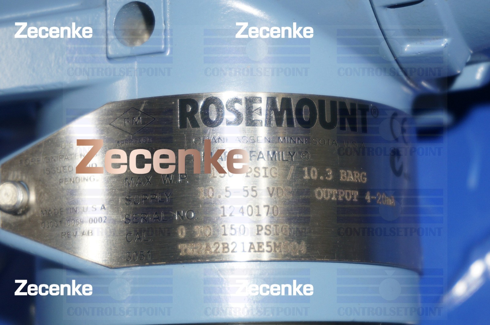 EMERSON ROSEMOUNT 3051TG2A2B21AE5M5Q4 PRESS TRANS 3051 TG2A2 ID40170