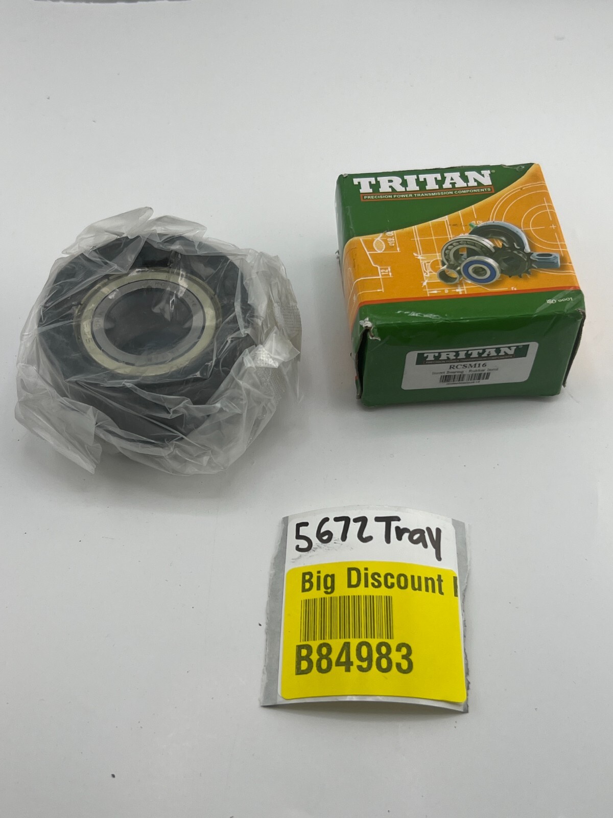 TRITAN Cartridge Bearing: 1 in Bore, 2 17/32 in OD, Eccentric Collar, RCSM16