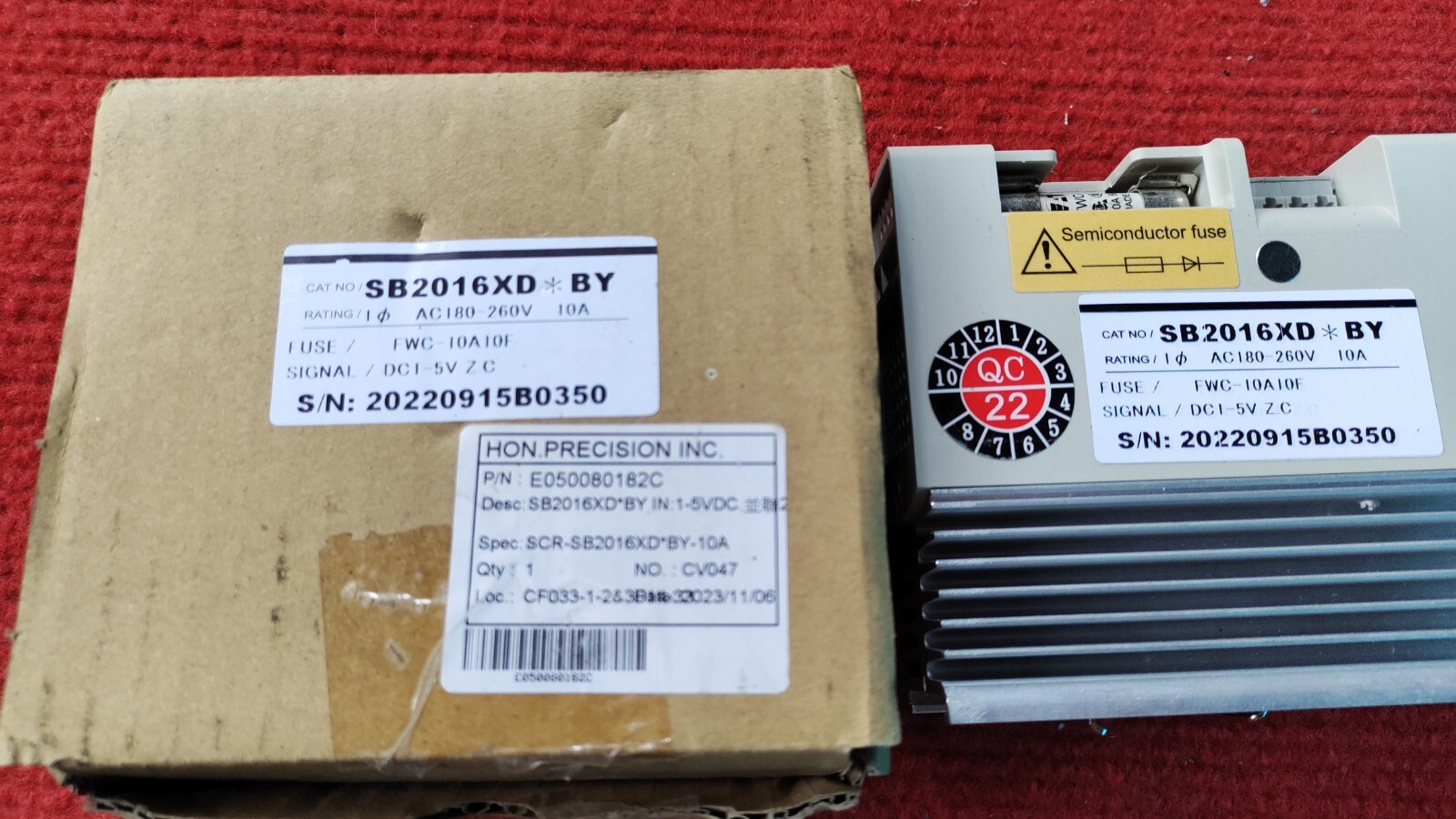 P:70 Zerospan SB2016XD*AY Heatsoft Power DC4-20mA , Ac180-260V , EN60947-1