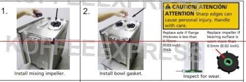 Impeller, Replaces Crathco 3587 (Pack of 3) grey