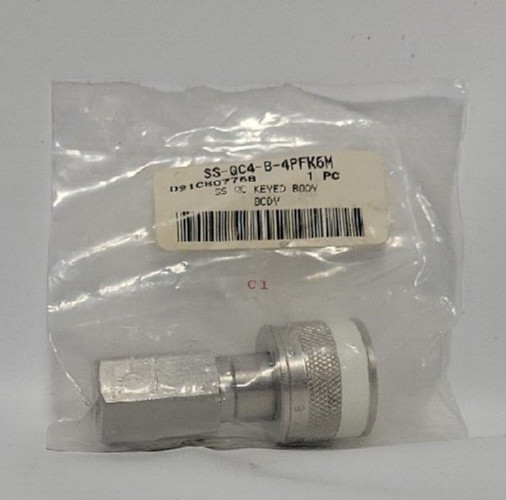 GENUINE Swagelok SS-QC4-B-4PFK6M Quick Connect Keyed Body FREE SHIPPING