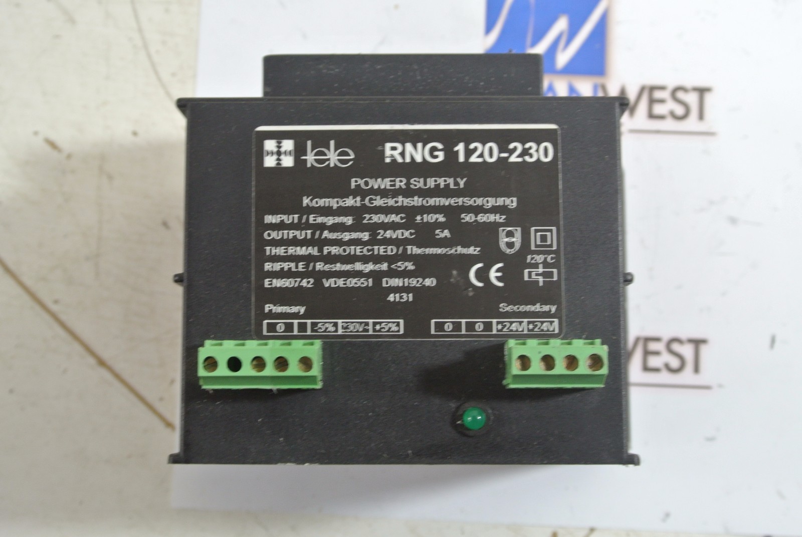 Tele RNG 120-230 Power Supply 240 VAC X 24 VDC
