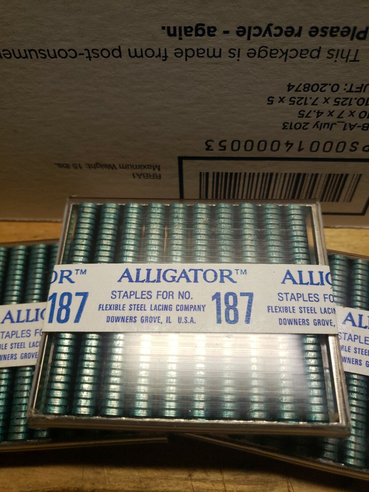 (990)..ALLIGATOR STAINLESS STAPLES FOR S187 FASTENERS 50146…LOT OF 3 BOXES..