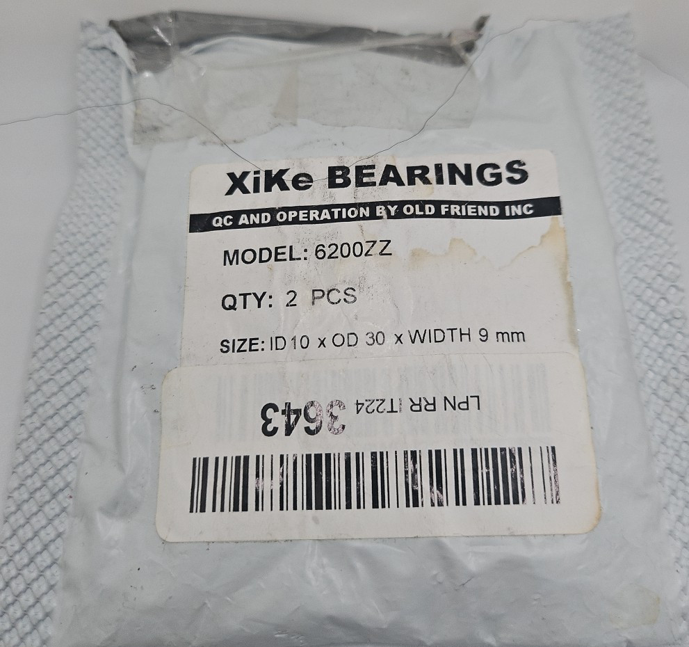 1 NEW XIKE SET2 – Bearing Model: 6200ZZ SIZE ID: 10 x 0D 30 X WIDTH 9 mm(A2)