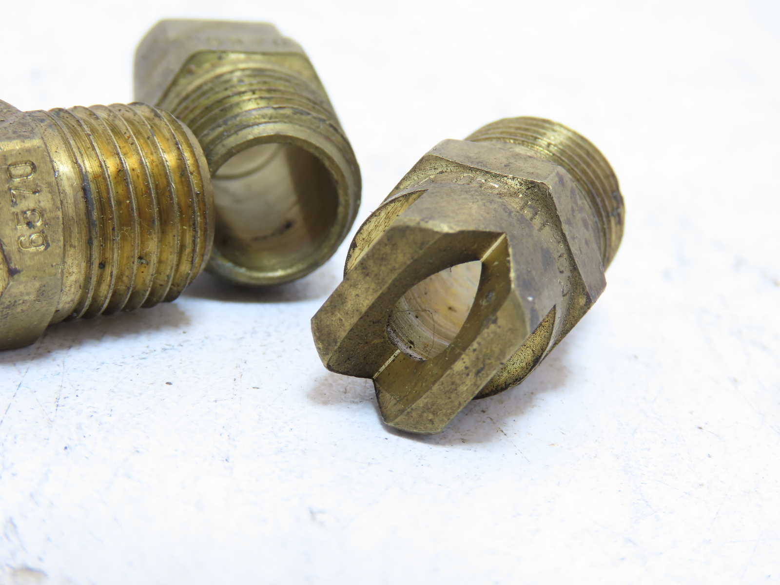 Steinen Type V 6.0 80 Deg Fan-Jet Flat Spray Nozzle 1/4 MPT NPT Brass QTY 4″