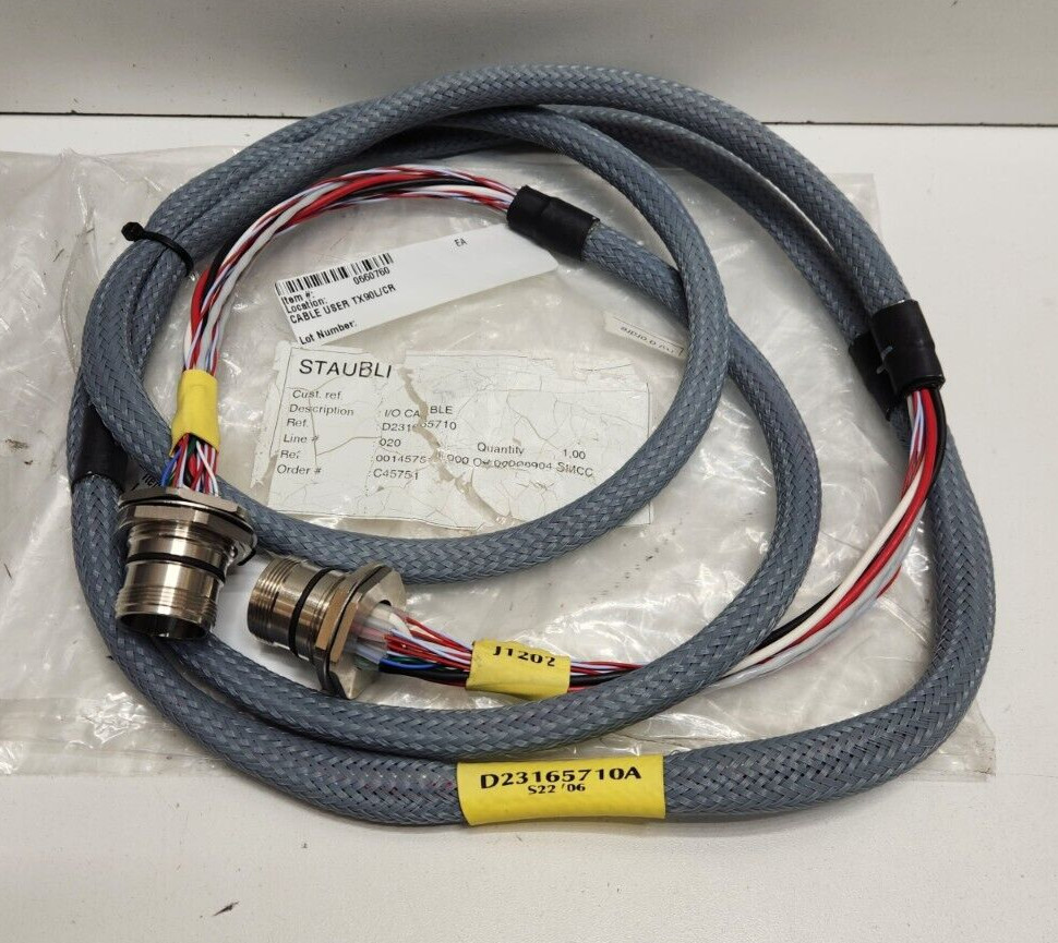 NEW OLD STOCK! STAUBLI TX90L/CR I/0 CABLE D23165710A