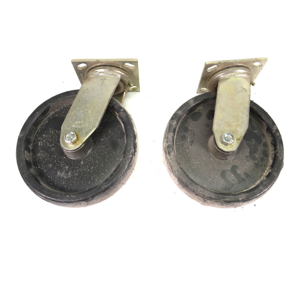 (Lot of 2) Faultless 1400-8 Heavy-Duty Industrial Swivel Caster 8″ x 2″ Wheels