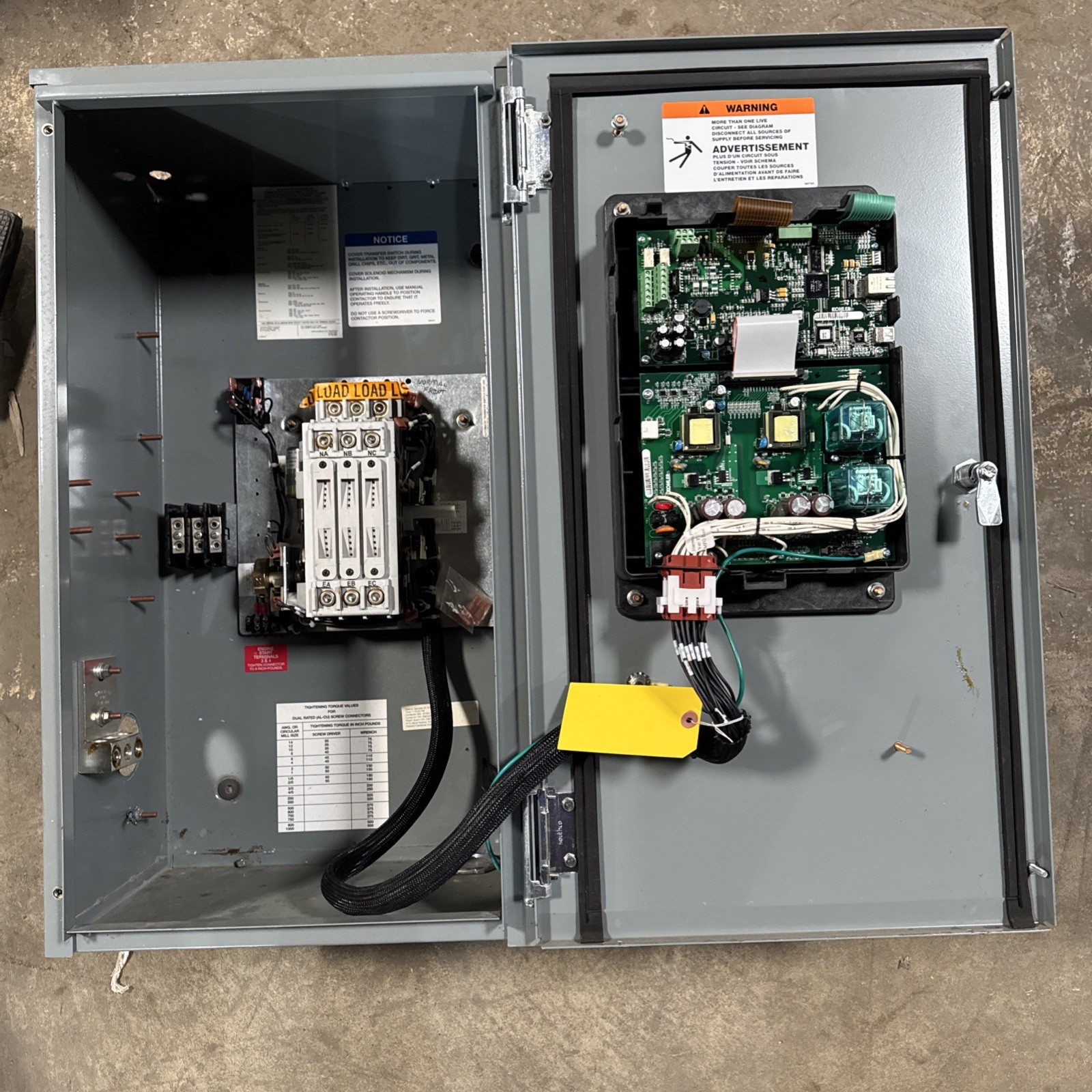 Transfer switch, Auto, 200A, 480V, 4 Wires, 3 Poles, 3ph, KSS-DMTA-0200S, Kohler