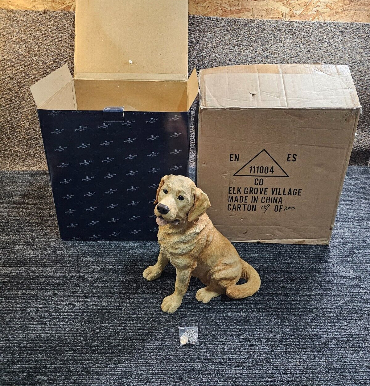 Border Fine Arts – Fireside Dogs 111004 Yellow Lab Figurine Labrador Retriever