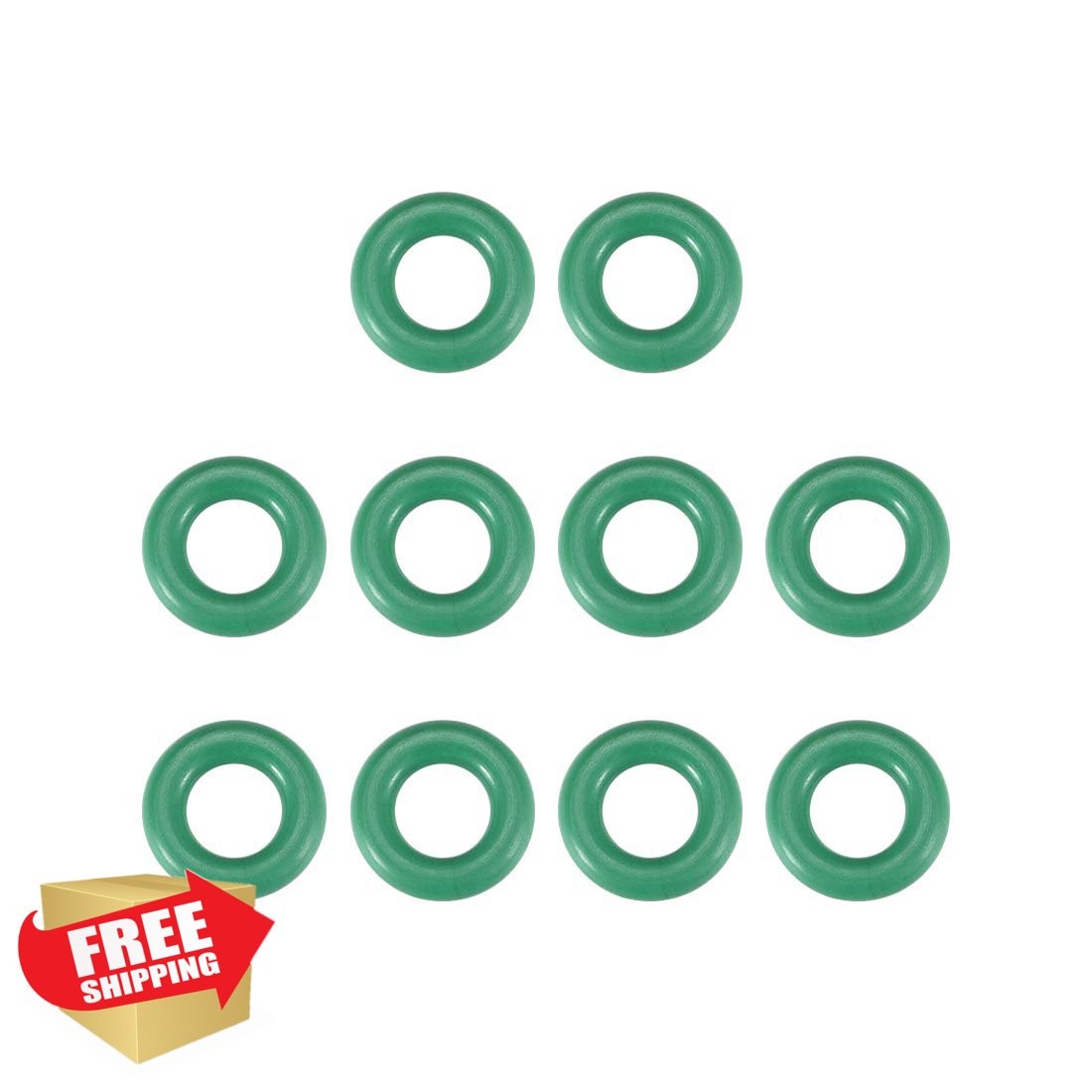uxcell O-Rings 4mmx8mmx2mm FKM Seal Green 10pcs