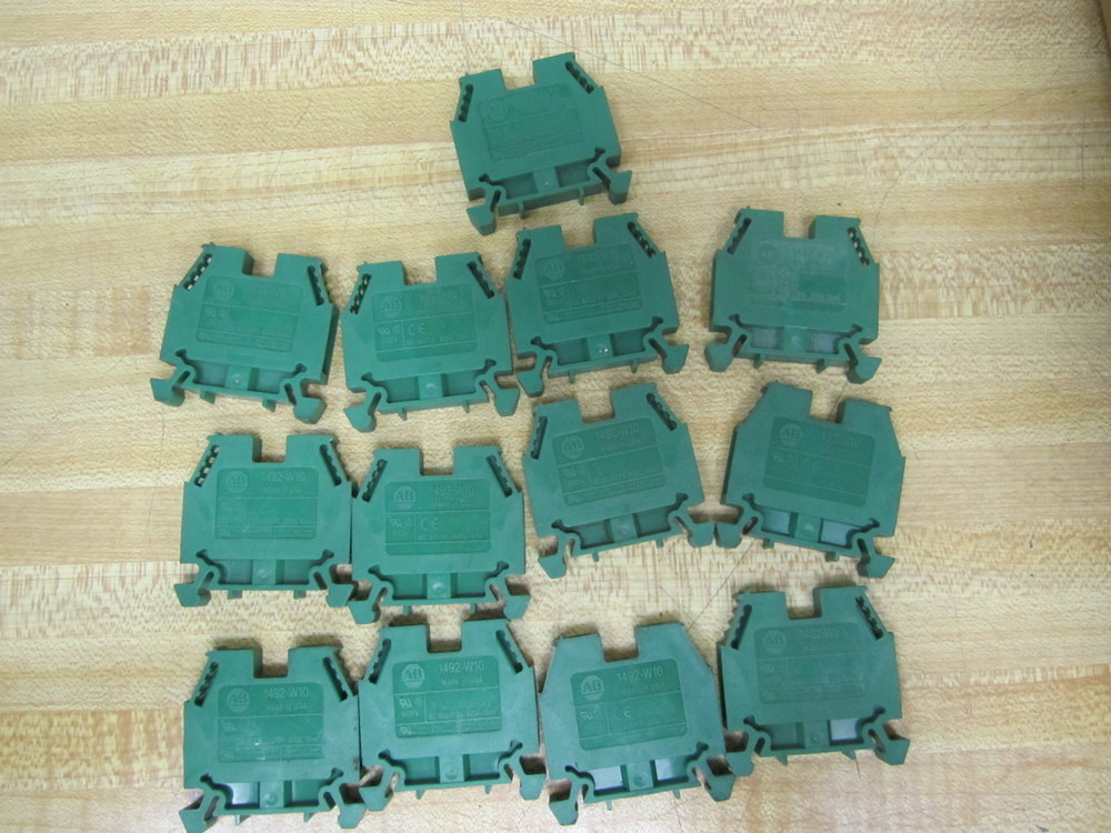 Allen Bradley 1492-W10 Block 1492W10 Green 1492-W10G (Pack of 13)