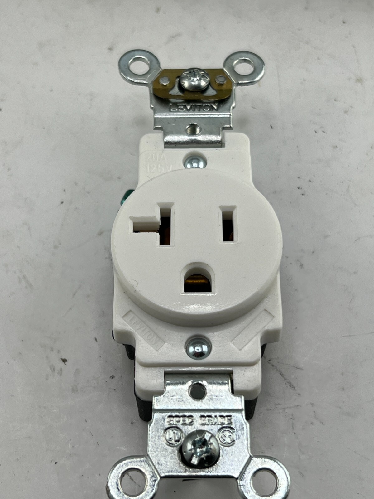Leviton Genuine OEM 5361-W Receptacle outlet, Single White 20A/125V (White)