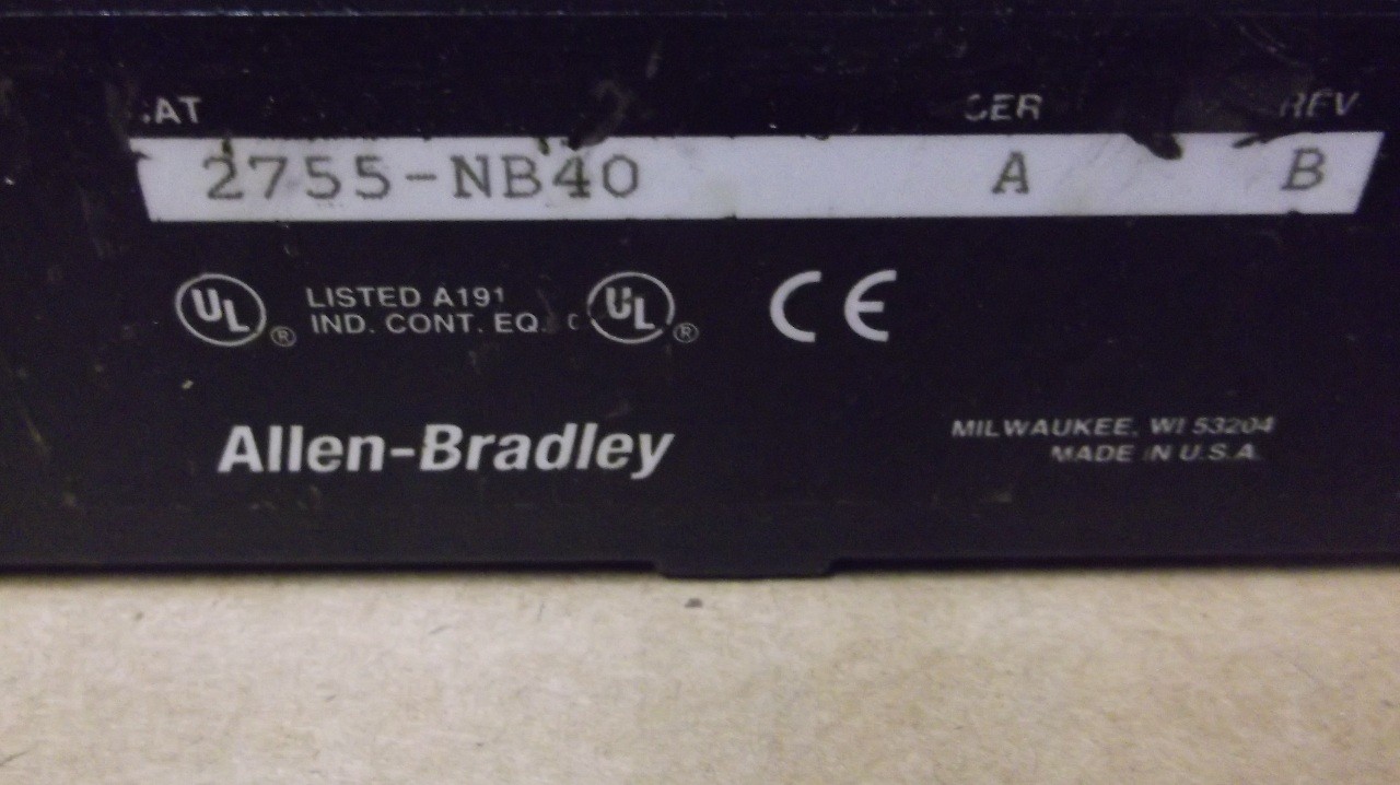 Allen-Bradley 2755-NB40 Wiring Base for Adaptascan Series A (used)