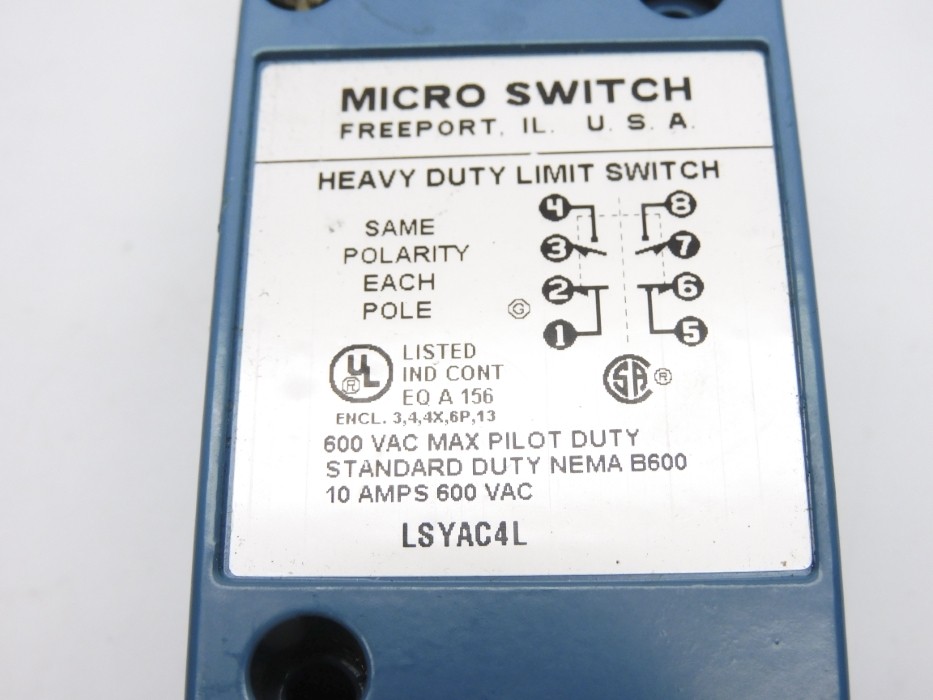 HONEYWELL LSYAC4L 600VAC 10A NSMP