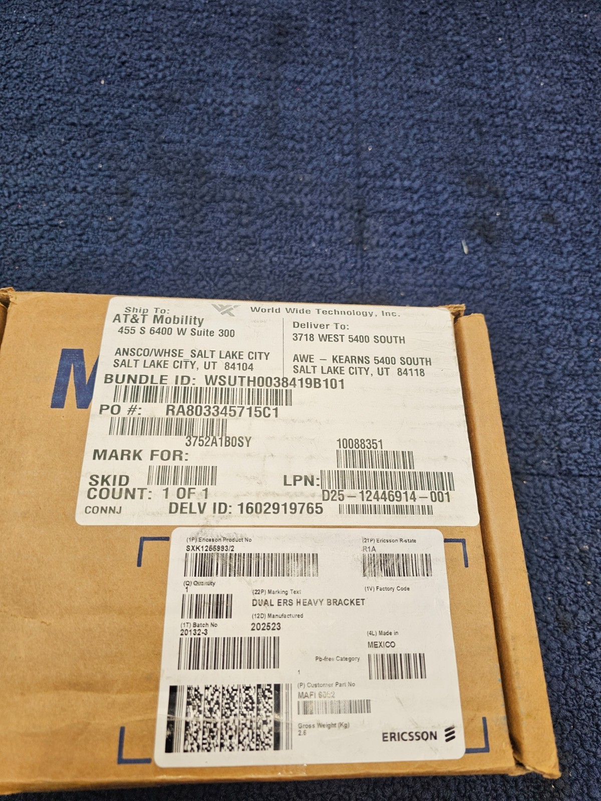 Ericsson SXK1255993/2 Dual ERS Heavy Bracket for Radio 4460