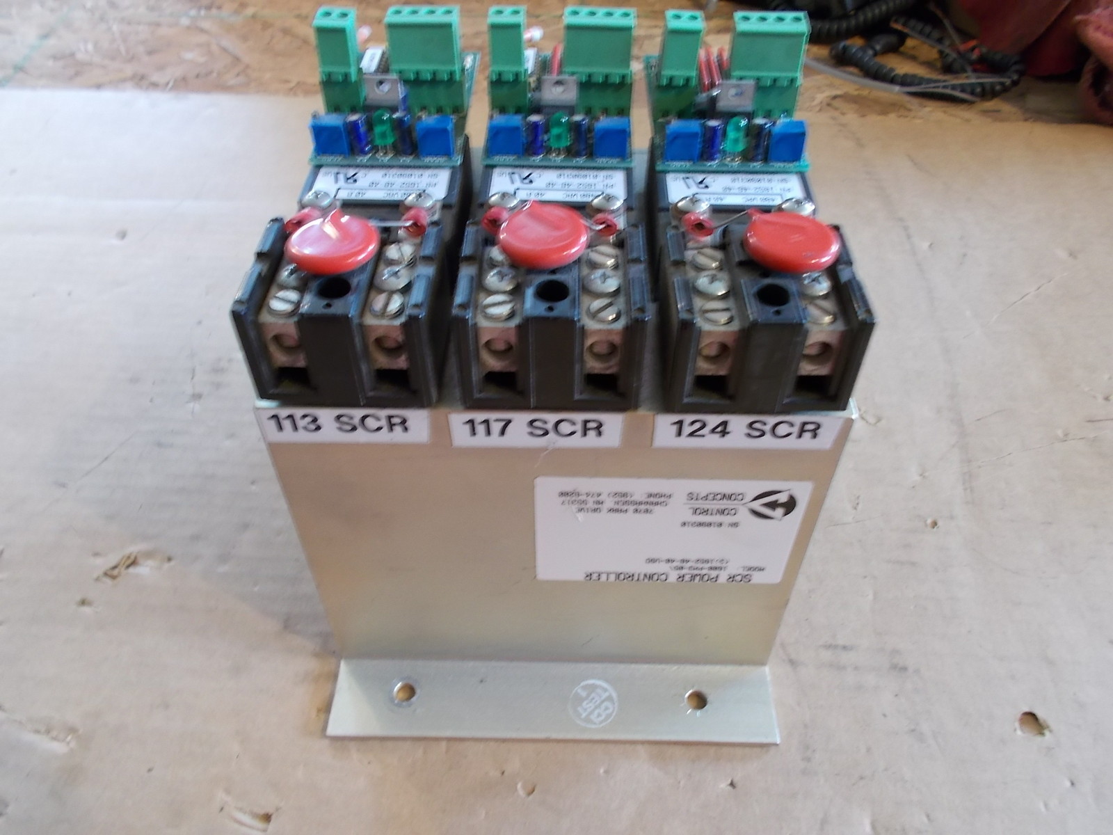 Control Concepts 1600-PM3-05 SCR Power Control w/ (3) 1652-48-40-USD