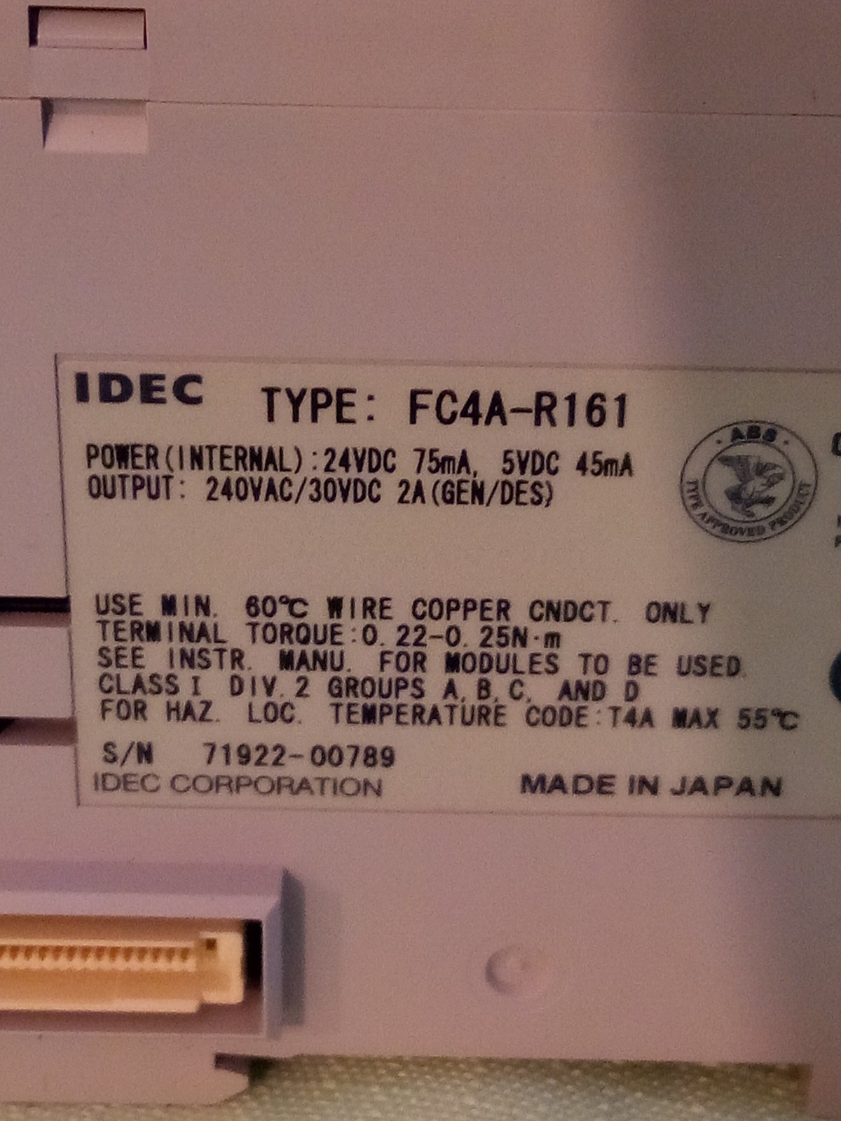 IDEC MICROSMART PENTRA FC5A-D16RS1 PLC 16I/O CPU Relay WITH IDEC FC4A-R161