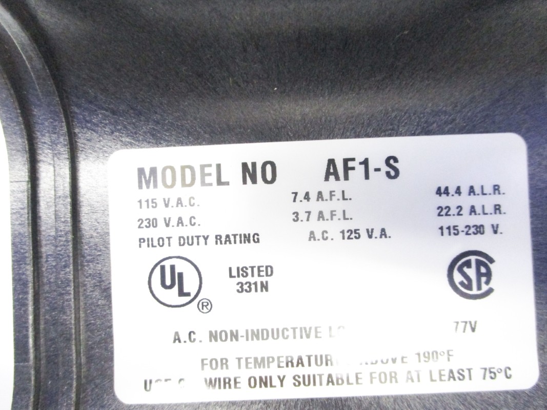 MCDONNEL & MILLER AF1-S 115/230VAC 3.7/7.4A NSNP