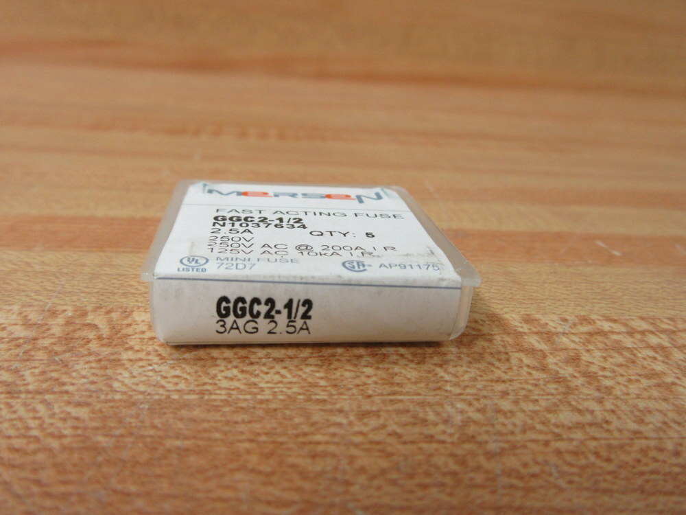 Mersen GGC2-1/2 Fast Acting Mini Fuse GGC212 (Pack of 20)