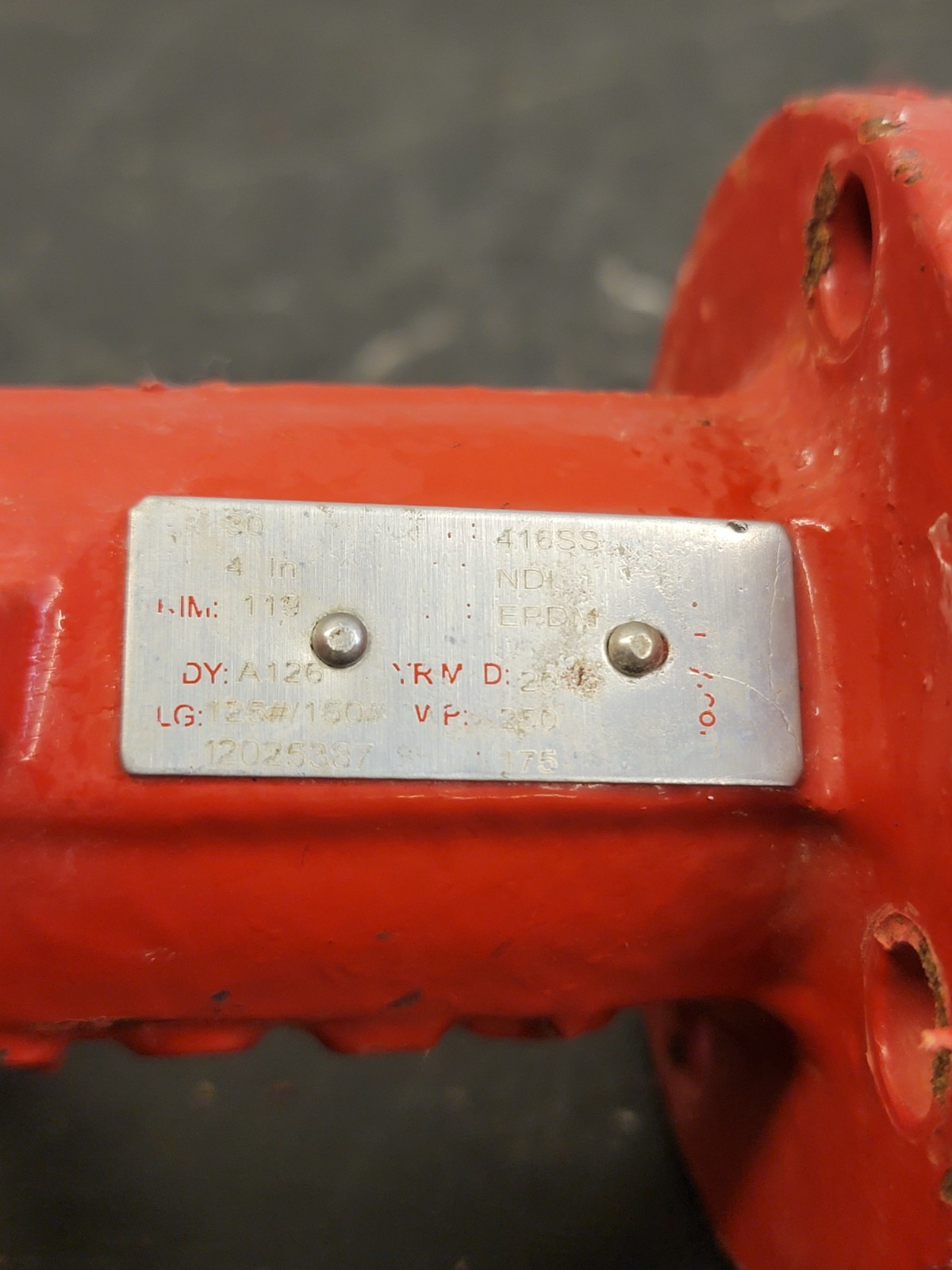 BRAY 4″ BUTTERFLY VALVE SERIES 30 Used A3