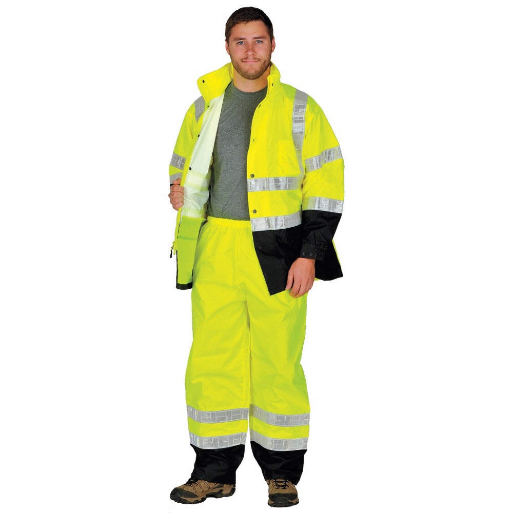 KISHIGO RW100-L-XL Rain Jacket/Pant,Class 3, Type R,L/XL 9TE56