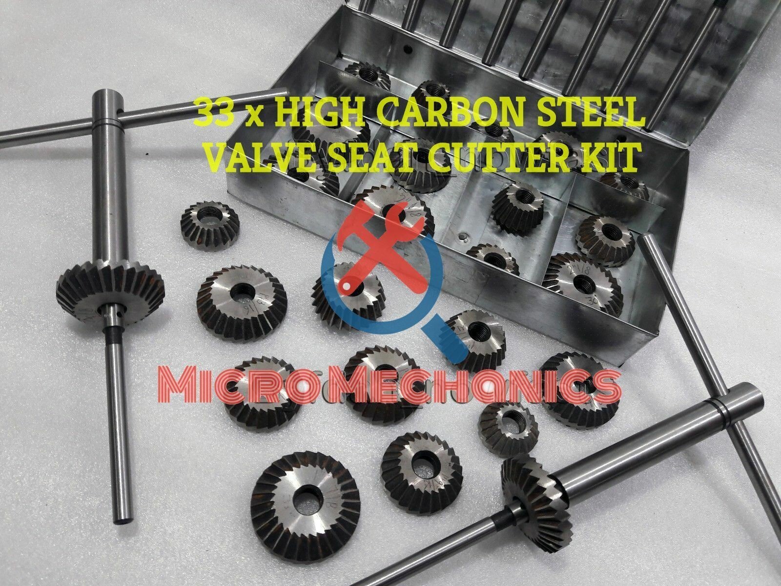 31 PCS VALVE SEAT CUTTER SET HIGH CARBON STEEL 1-3/16″ TO 2-1/8″ 45 DEG Best