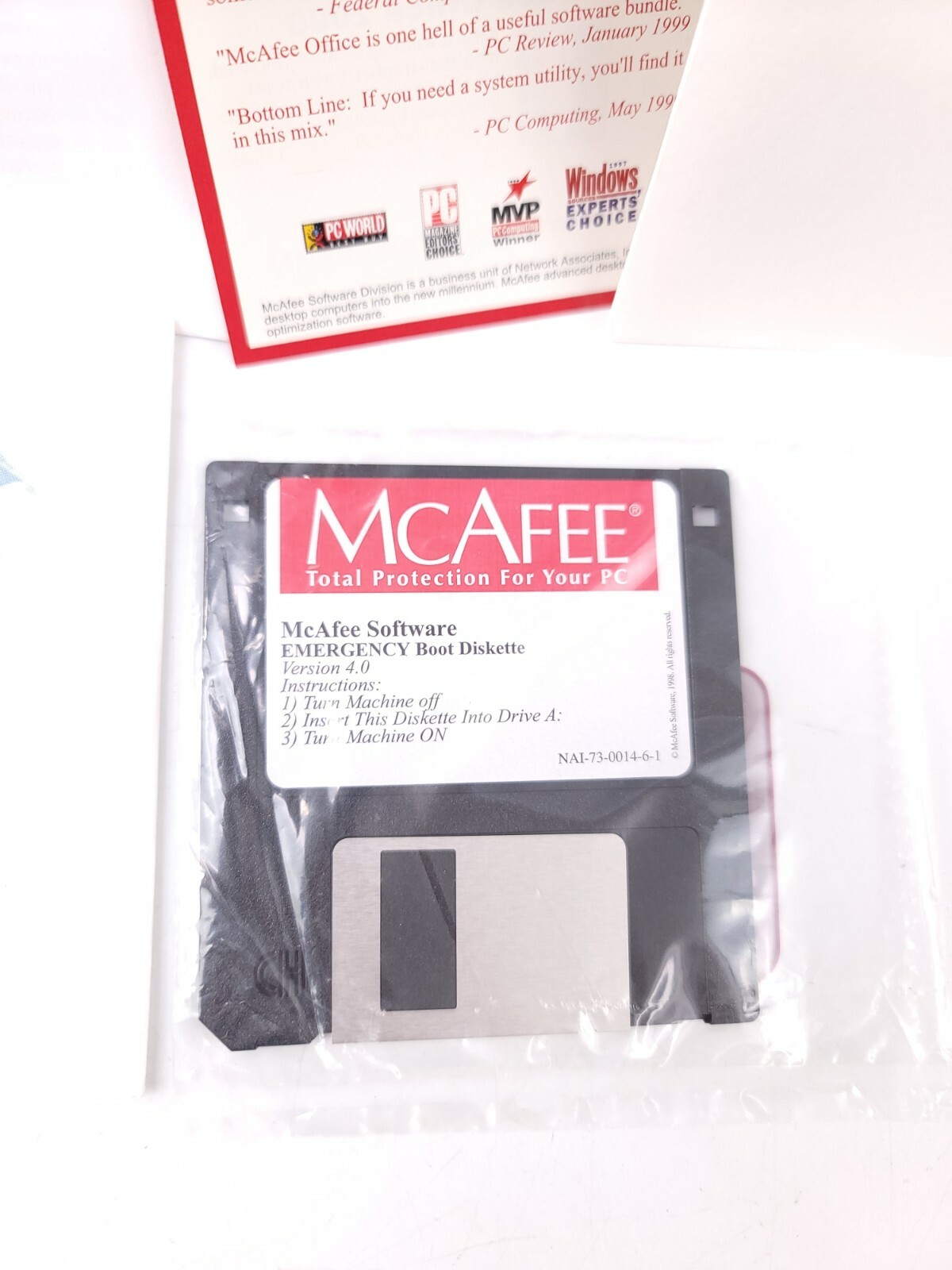 Vintage Mcafee VSF-CD01-NA-400 Virus Scan 855A0097