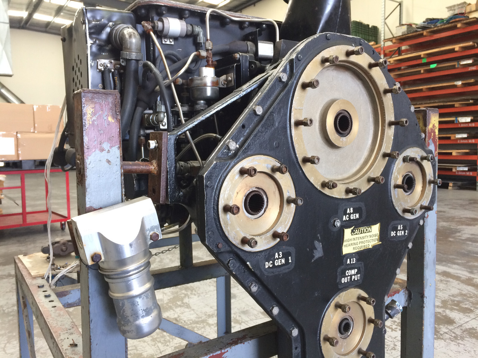 Garrett Airesearch GTCP85-102 gas turbine engine AC+DC GENERATORS 39 HOURS TSO