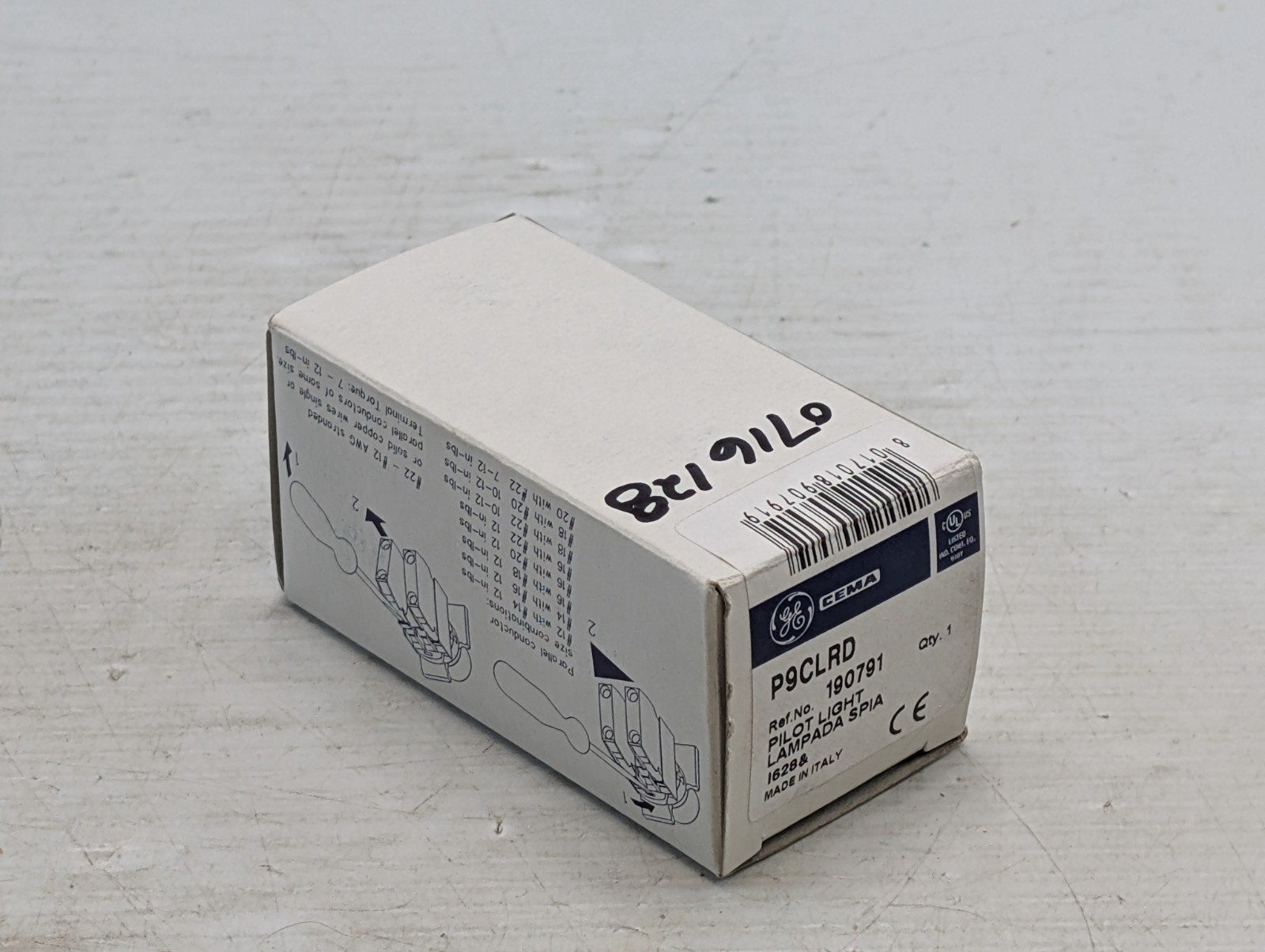 GENERAL ELECTRIC P9CLRD Pilot Light