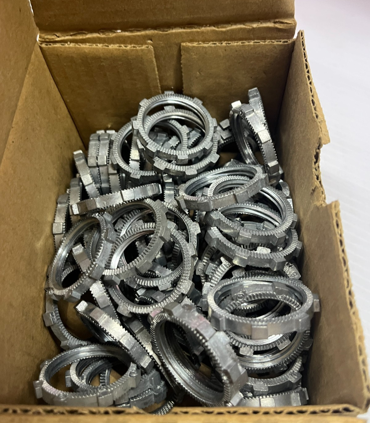 New Lot of 67 Bridgeport 103-DC Rigid Zinc Die Cast Locknut 1″