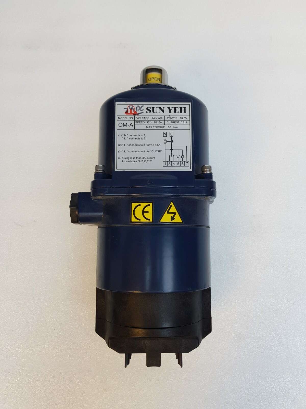 SUN YEH OM-A ELECTRIC VALVE ACTUATOR