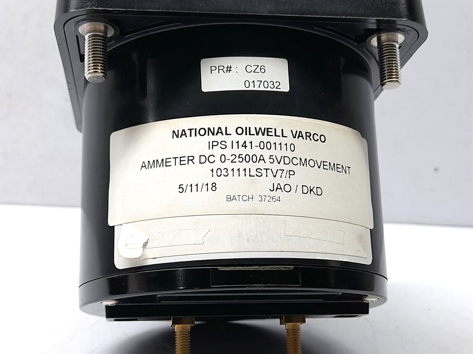 Yokogawa National Oilwell Varco IPS I141-001110 Ammeter DC 0-2500A 5VDC Movement