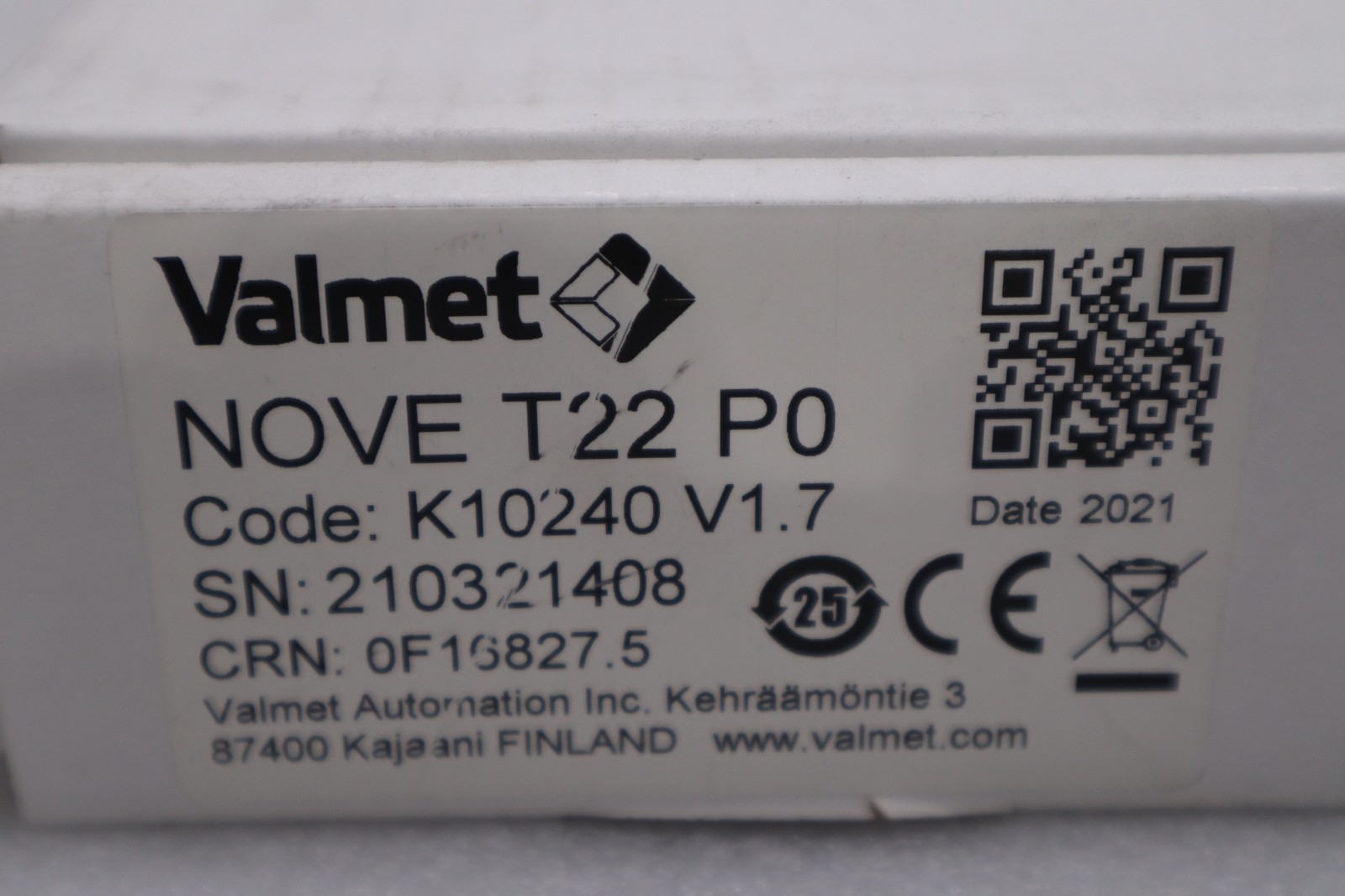 VALMET NOVE T22 P0/ K10240 V1.7 NSMP – NEW IN BOX – STOCK 1784CC